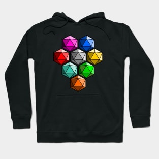 D20 Dice Multicolor Hoodie